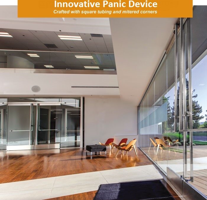 Innovative Panic Device Crafted with Square Tubing and Mitered Corners