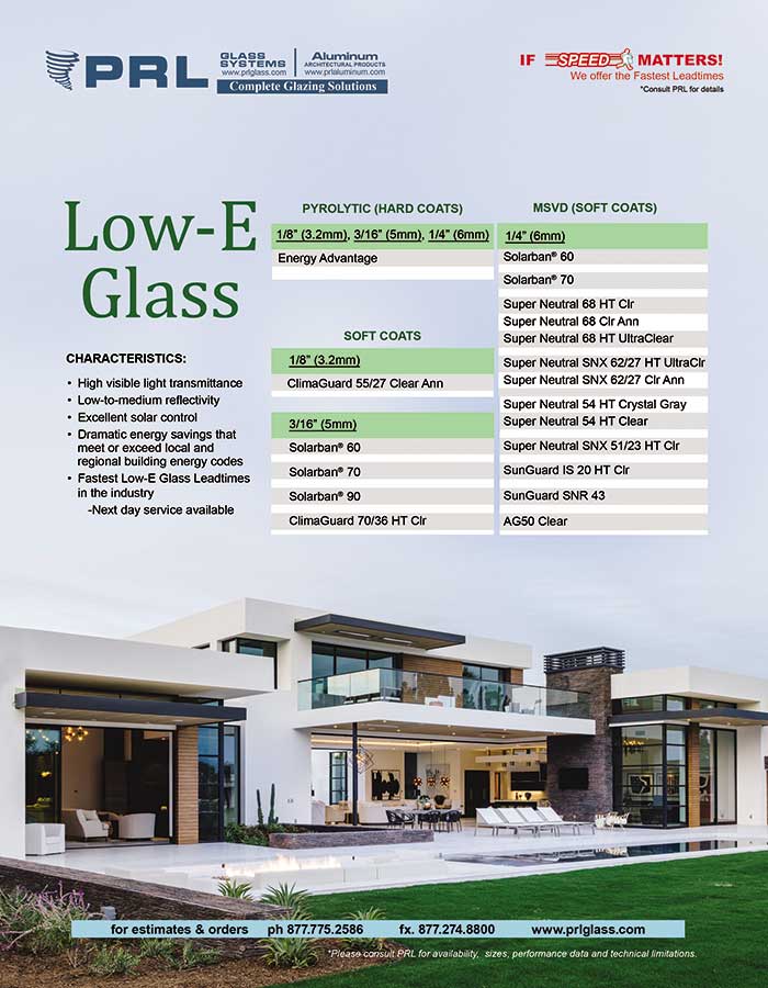 low e glass hard and soft coats