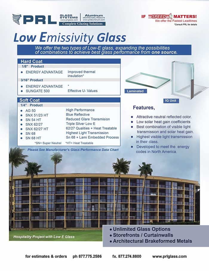 low emissivity glass