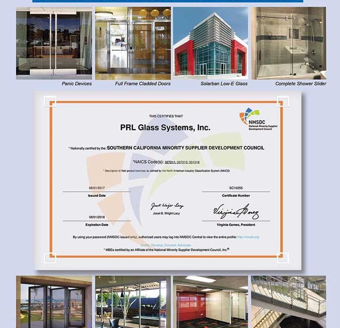 PRL is Proud to Announce Our Minority Owned Business Enterprise MBE Certification!