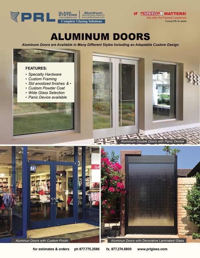 PRL complete aluminum doors