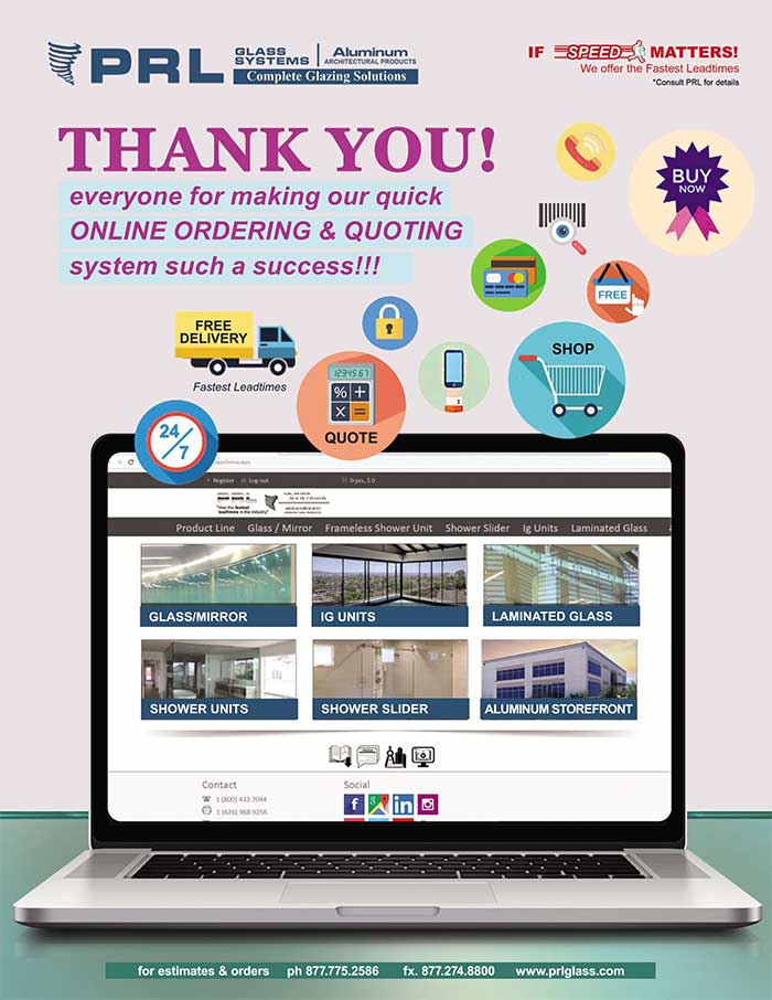 We are grateful for your support with our online quotes & orders system!