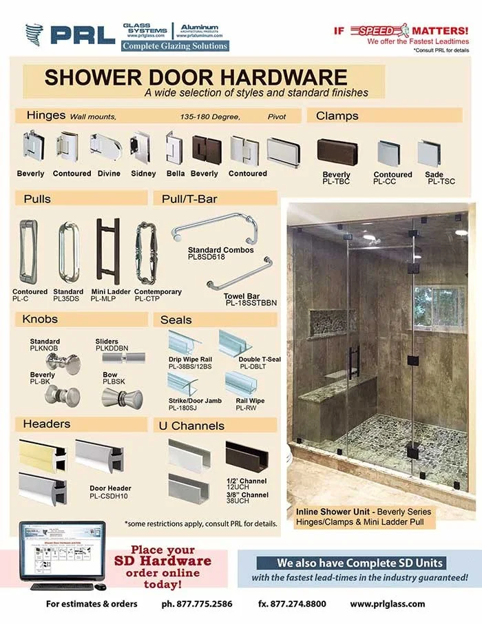 PRL’s Shower Door Hardware