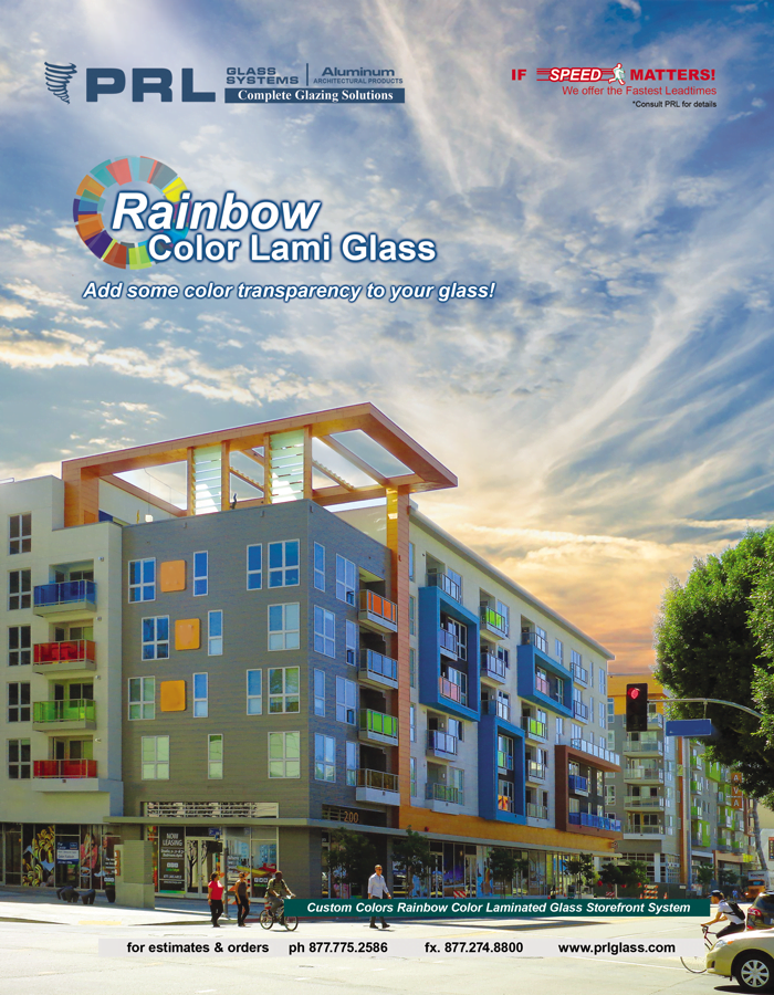 Rainbow Color Laminated Glass