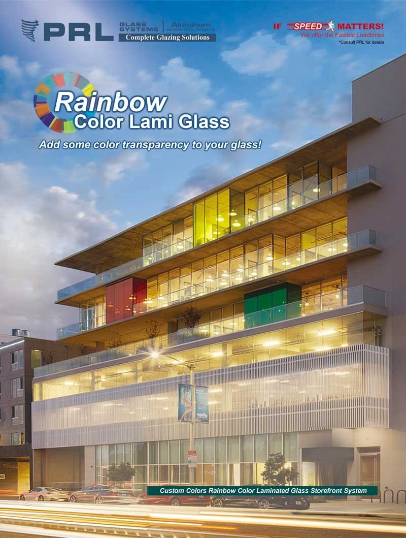 rainbow colored laminated glass