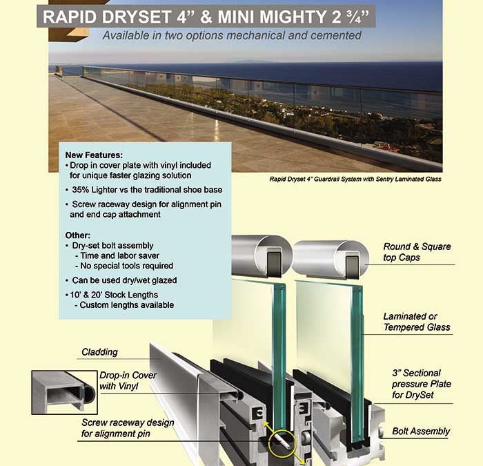 Rapid Dryset Handrail Base Shoes. Innovate Your Installations! Bid With PRL!