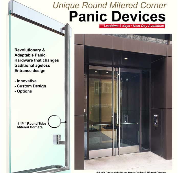 Complete Glass Panic Door Devices Systems And Hardware Impress Your Clients With Prl S Round Mitered Corner Panic Device