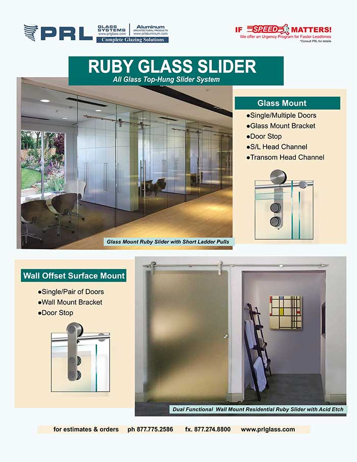 Ruby all glass sliders