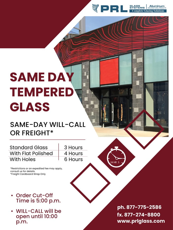 Same-Day Glass for your customers’ needs. Emergency Glass to meet your deadlines!