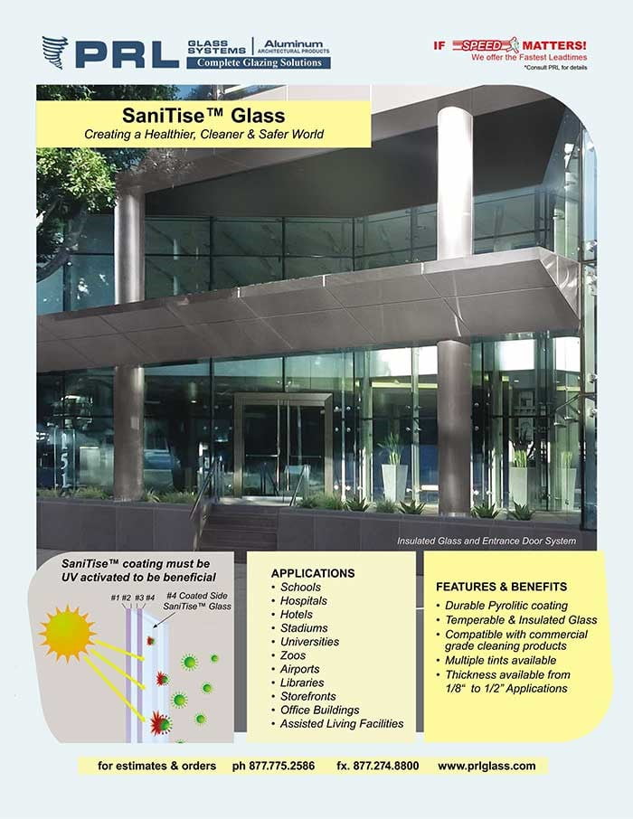 PRL is Proud to Announce A New Glass Line! SaniTise™ Glass