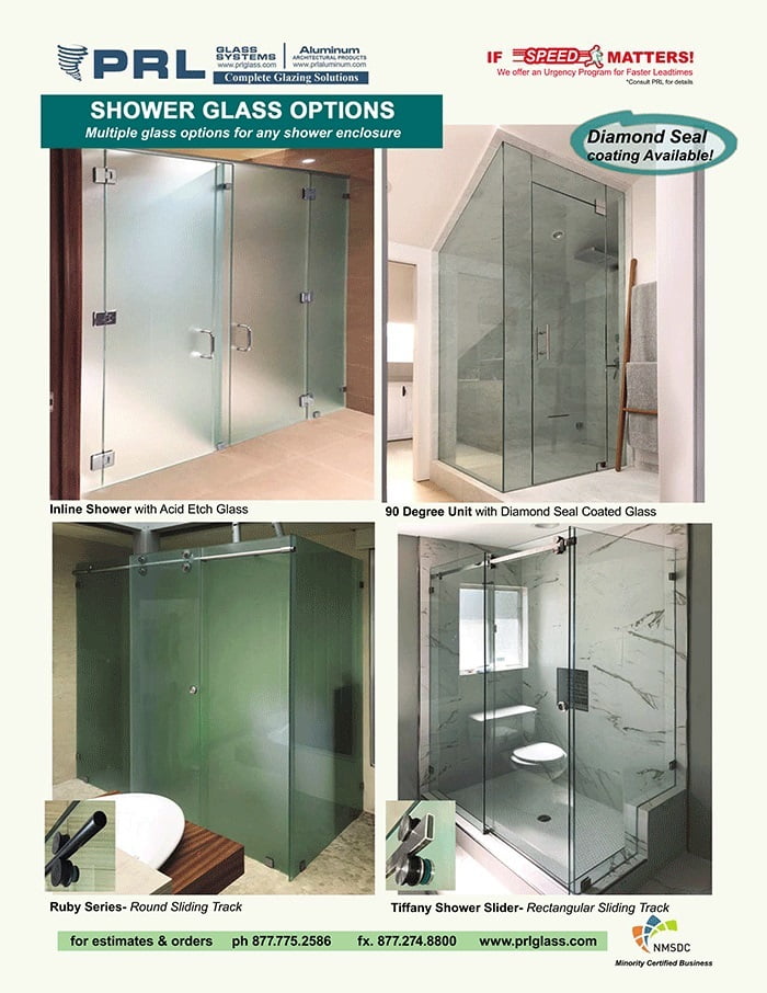 Create a Beautiful Shower & Bath with PRL’s Shower Glass Types