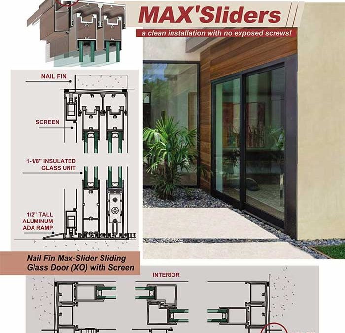 Max Sliding Doors with Nail Fin Frame
