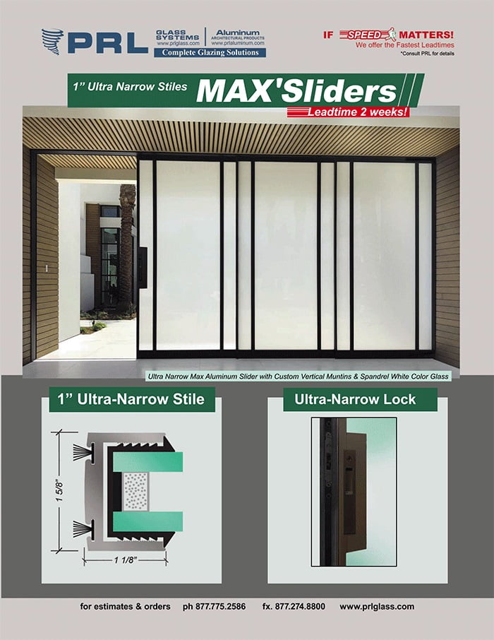 Ultra Narrow Max Aluminum Sliding Doors