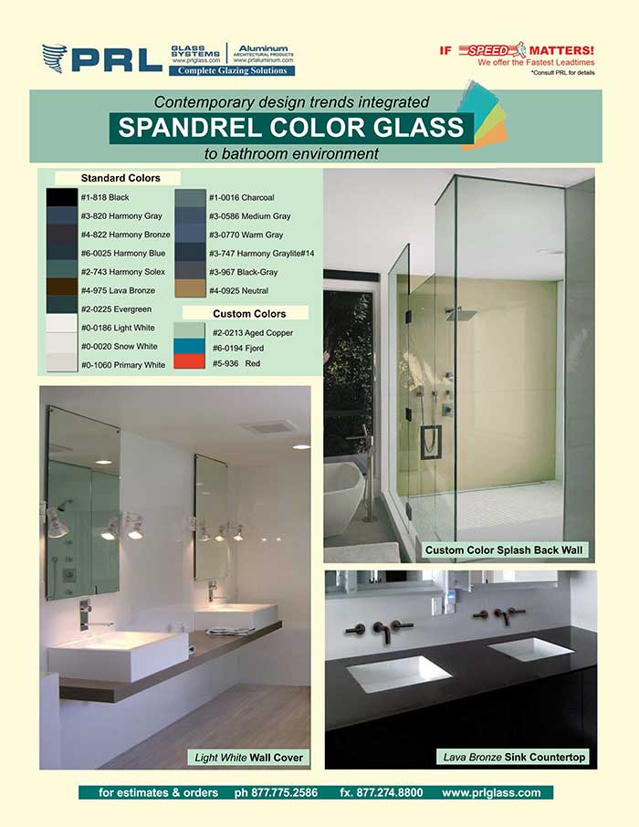 Spandrel Shower Splashback Walls. Easy Maintenance, Boundless Colors