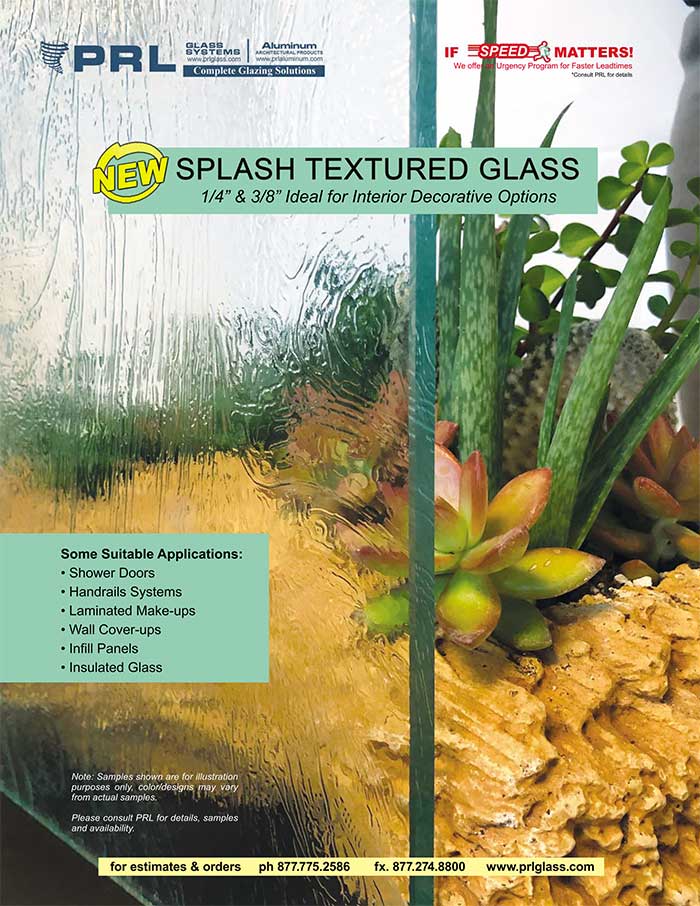 textured splash glass design