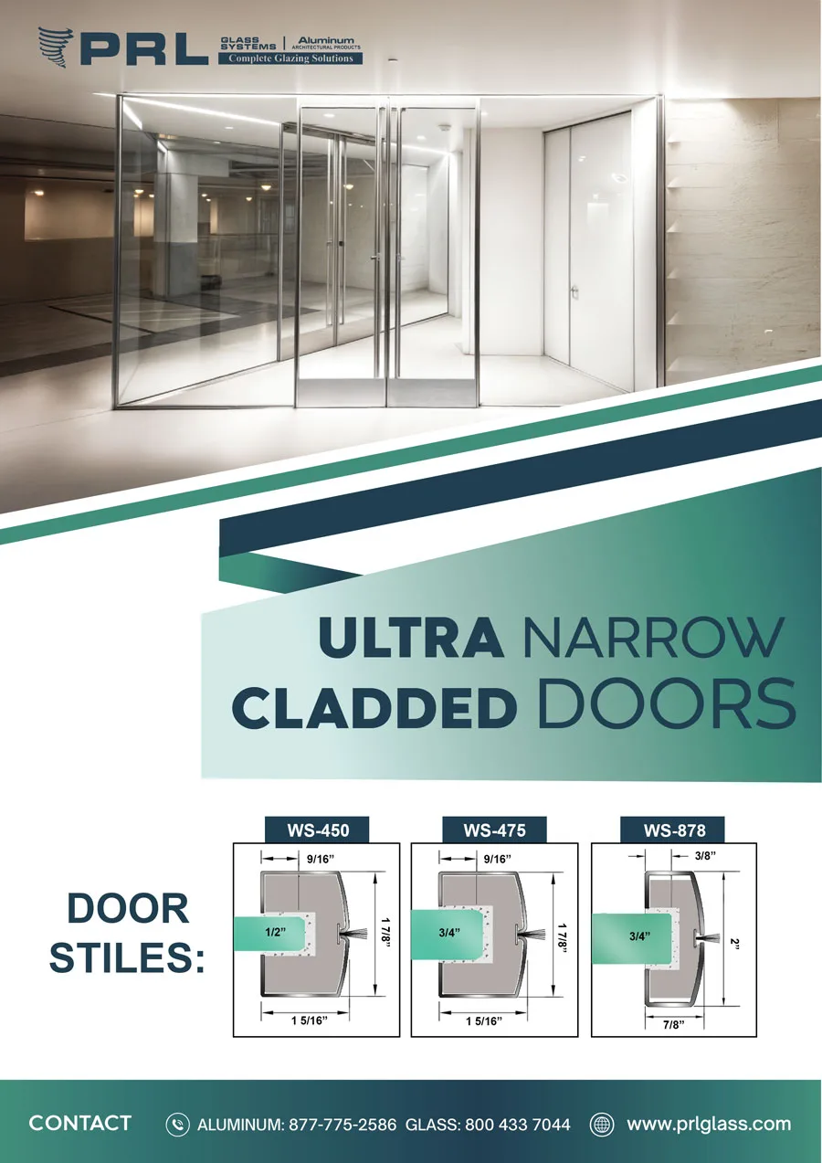 Ultra Narrow Full Framed Cladded Doors